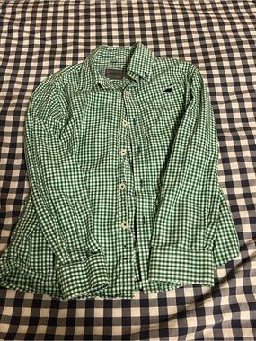 Boys' Properly Ties Green Gingham Button-Down Shirt
